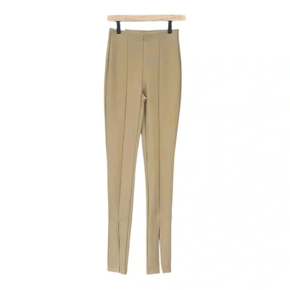 Zara Split Leg Hi-Rise Pull-On Legging Tan Size Small - Picture 5 of 14